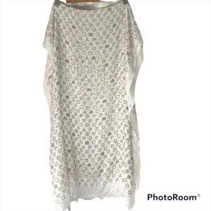 MARC BY MARC JACOBS Cream Cotton Gauzy Scarf